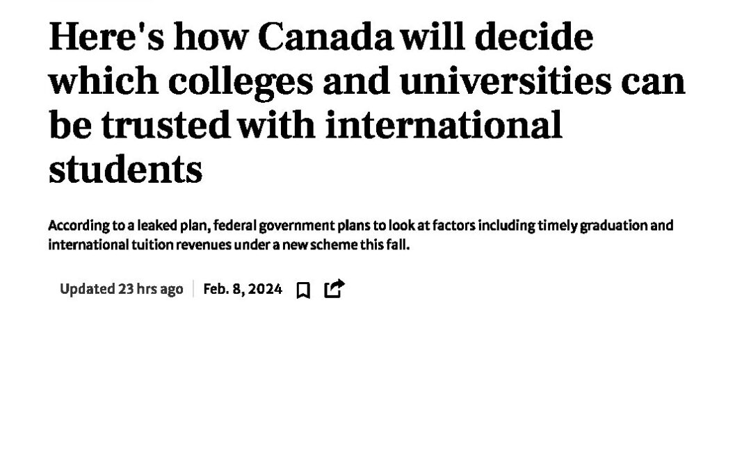 The Start – Here’s how Canada will decided which colleges and universities can be trusted
