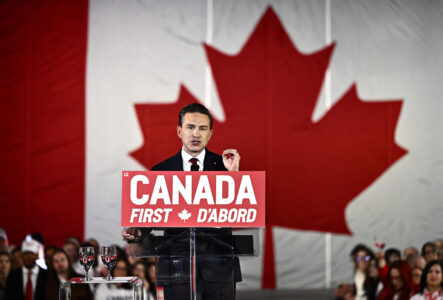 Conservative Leader Pierre Poilievre speaks at his Canada First rally in Ottawa, on Saturday, Feb. 15, 2025. THE CANADIAN PRESS/Justin Tang